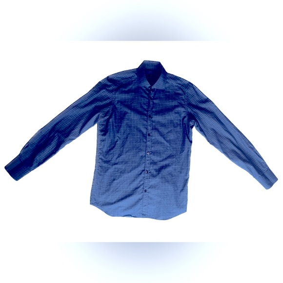👔 2 FOR $20 👔 Men’s Blue Button Up Dress Shirt - OVS Italy - Slim Fit - Picture 3 of 9